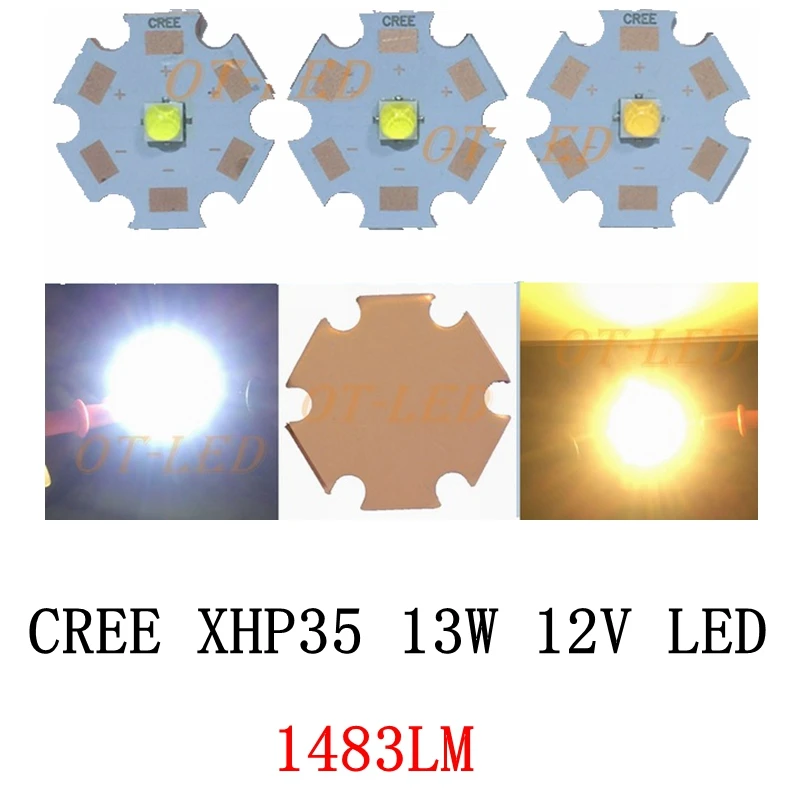 1 шт. CREE 12 В XHP35 HD холодный белый нейтральный белый теплый белый светодиодный на 20 мм Медь PCB/16 мм 14 мм 12 мм 8 мм PCB