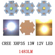 NEW 1PCS CREE 12V XHP35 HD Cool White Neutral White Warm White LED on 20mm Copper PCB/16mm 14mm 12mm 8mm PCB.