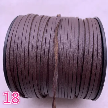 

NEW 5yards/lot 3mm Flat Faux Suede Braided Cord Korean Velvet Leather Handmade Beading Bracelet Jewelry String #18