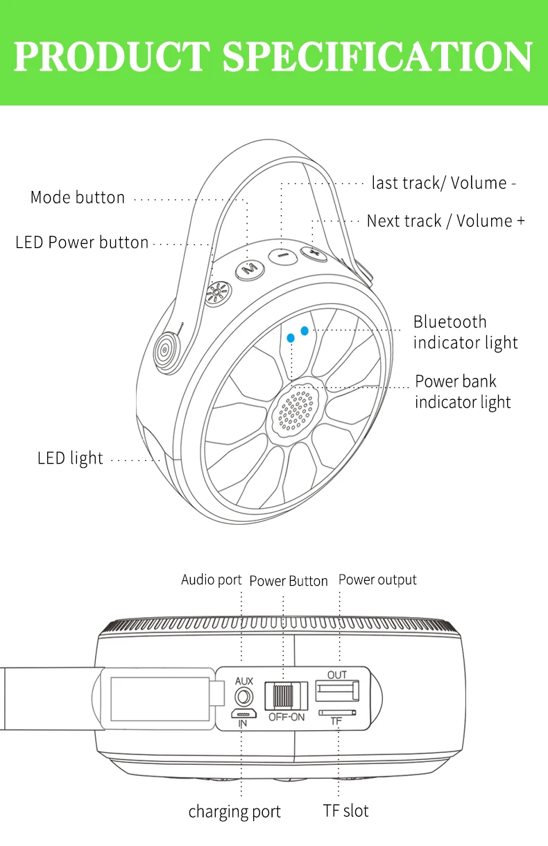 Zealot S11 Bluetooth динамик открытый водонепроницаемый IP67 бас стерео беспроводной спортивный сабвуфер Кемпинг банк питания фонарик бумбокс