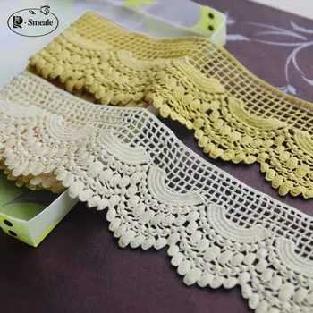 

5Yards / Lot Width 8cm 100% Cotton Water soluble Embroidered Lace Fabric , DIY Handmade Materials Lace Trim RS2064
