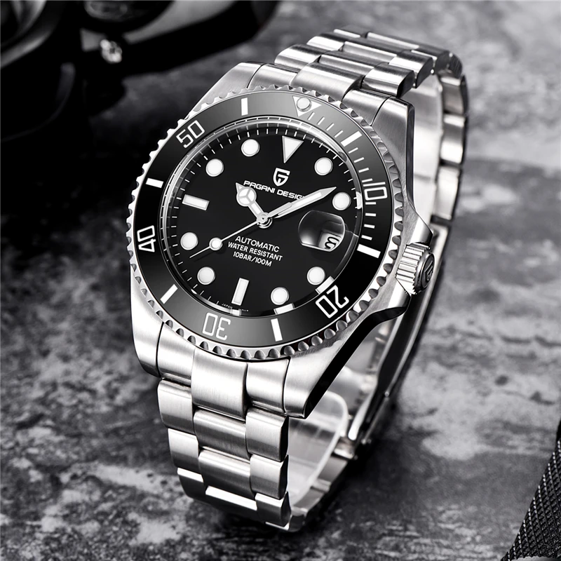 باجاني تصميم أزياء العلامة التجارية الإبداعية الفاخرة الرجال التلقائي الميكانيكية ووتش مضيئة الترفيه تقويم التلقائي الميكانيكية ووتش