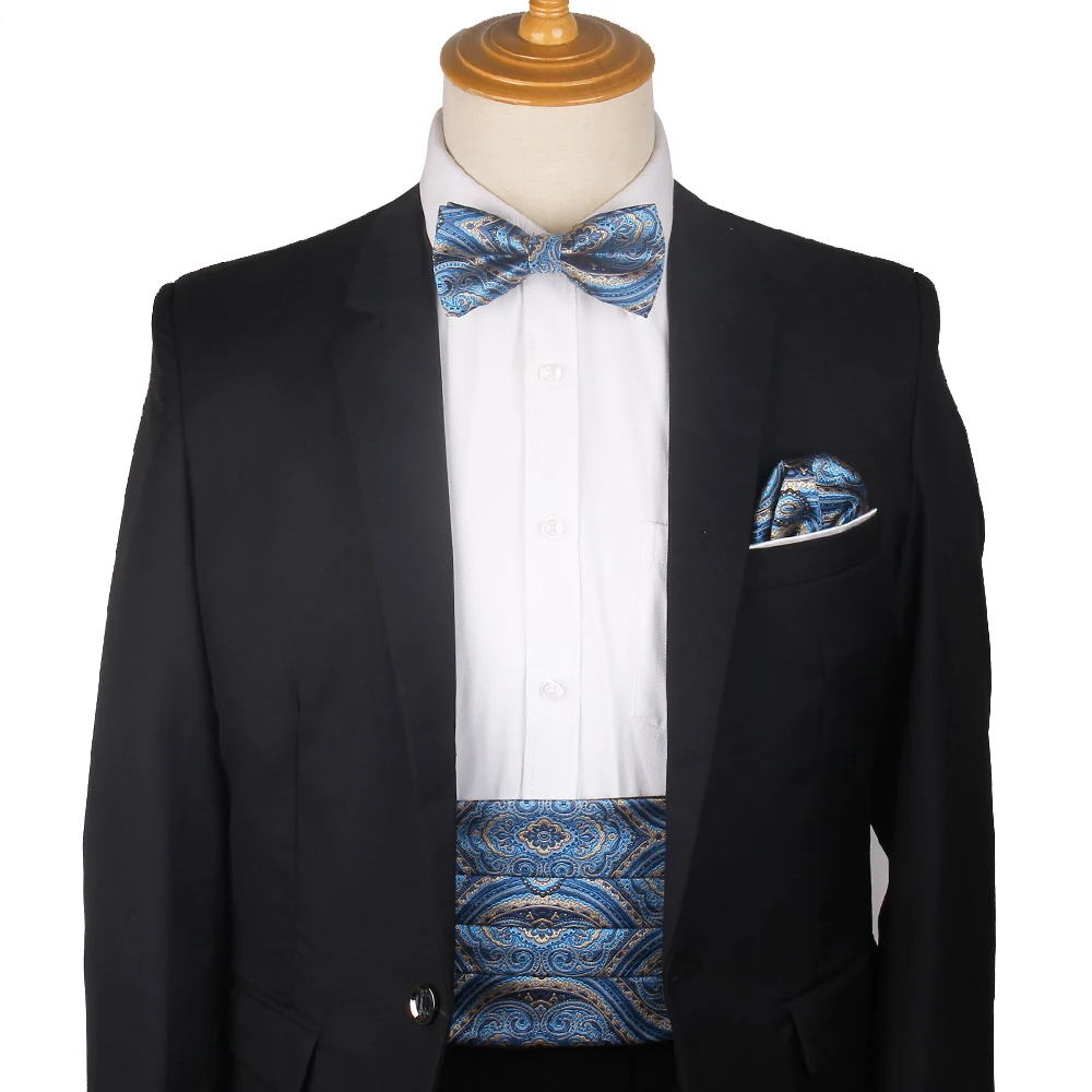 Галстук-бабочка широкие пояса и карман квадратный набор для мужчин классические галстуки бабочки для костюма талии печать Hanky наборы взрослых Цветочные Галстуки