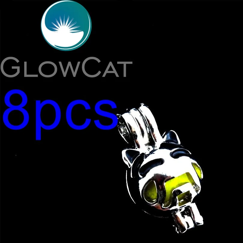 Glowcat 8x r-k465 эмаль смайлики Cry Cat Бусины клетка ювелирных изделий Эфирные масла
