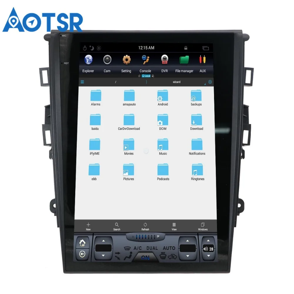 Cheap PX6 4GB RAM Tesla style Android 8.1 Car GPS Navigation For Ford Mondeo Fusion MK5 2013+ head unit multimedia radio tape recorder 3