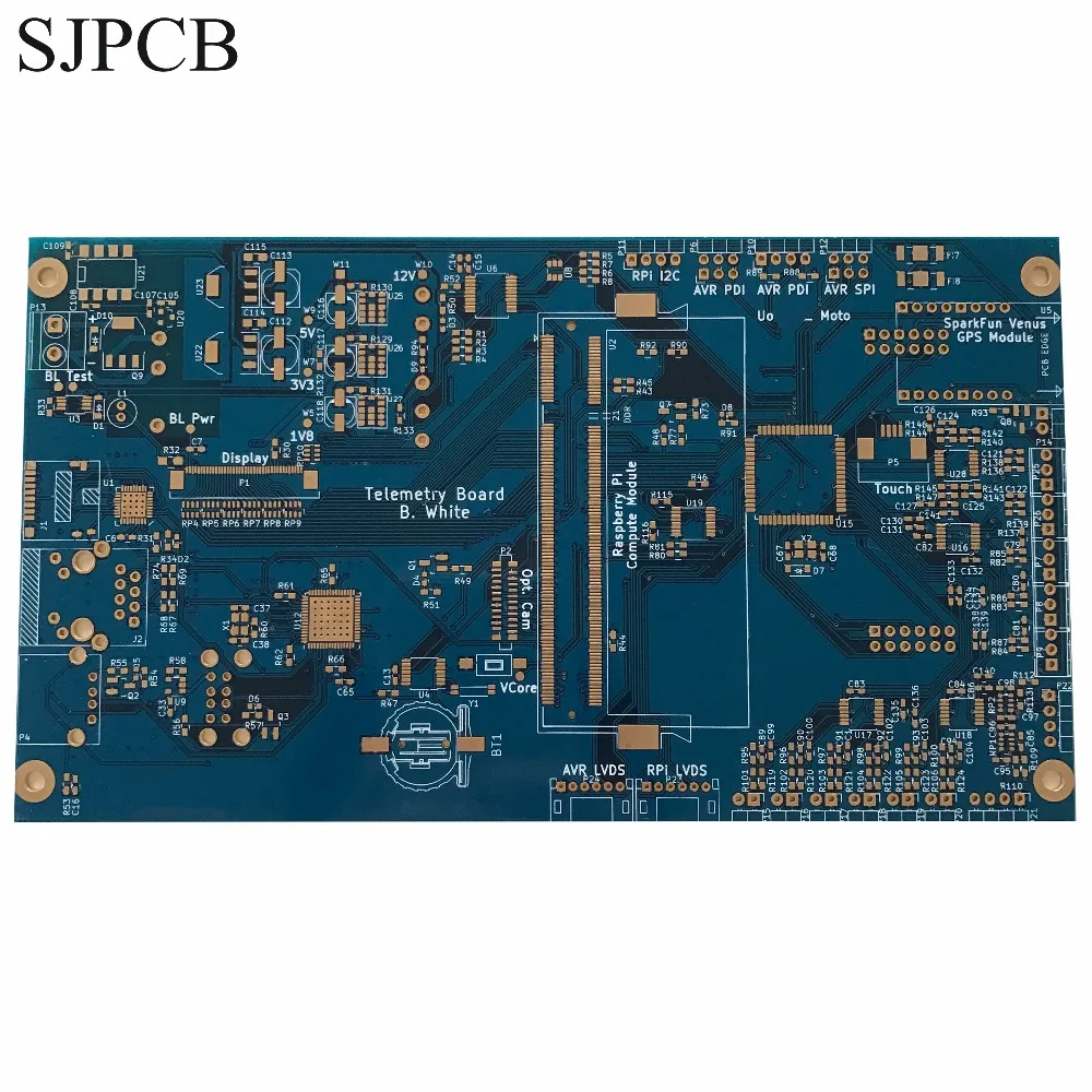 Производитель SJPCB 2 слойный образец печатной платы пользовательский прототип