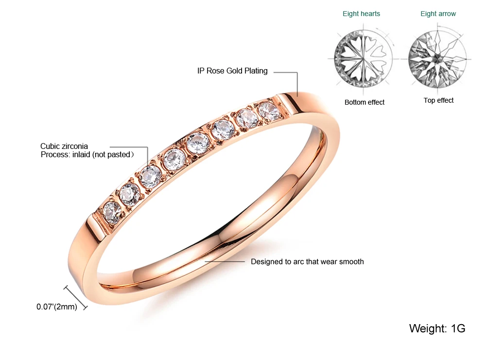 ZooMango Новое поступление розовое золото цвет кольца на годовщину ювелирные изделия инкрустированный куб циркония для женщин нержавеющая сталь женское кольцо OGJ412
