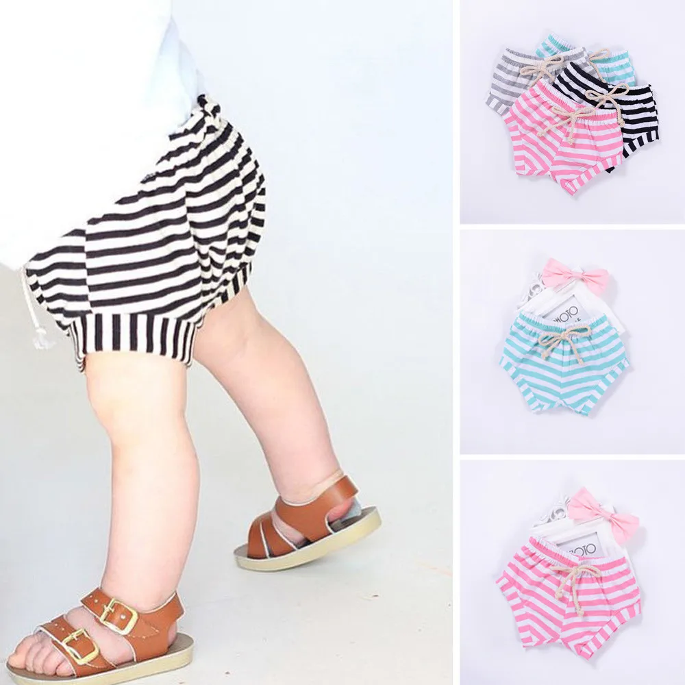 

Toddler Infant Kids Baby Girls Boys Striped Shorts Summer Bloomers Outfits Girls&Boys Regular Cotton Blend Striped Fashion