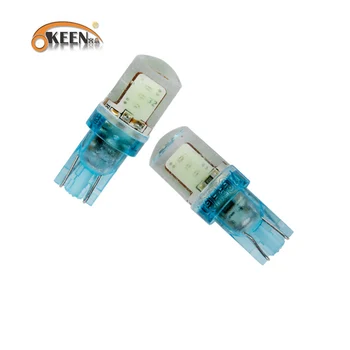 

OKEEN 10PCS silicone 12V led t10 COB 6smd white/red/blue/green/amber/ice blue w5w bulbs led reverse light for lada car styling