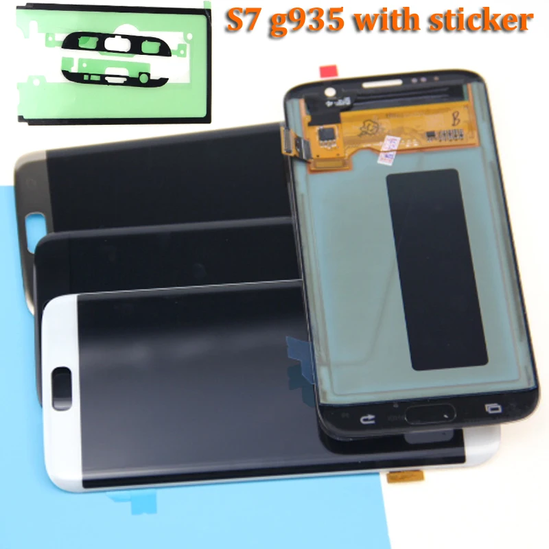 

1PCS Mobile phone Display For Samsung s7 edge LCD G935F Screen 5.5 inch Digitizer Assembly Replacement Super MOLED