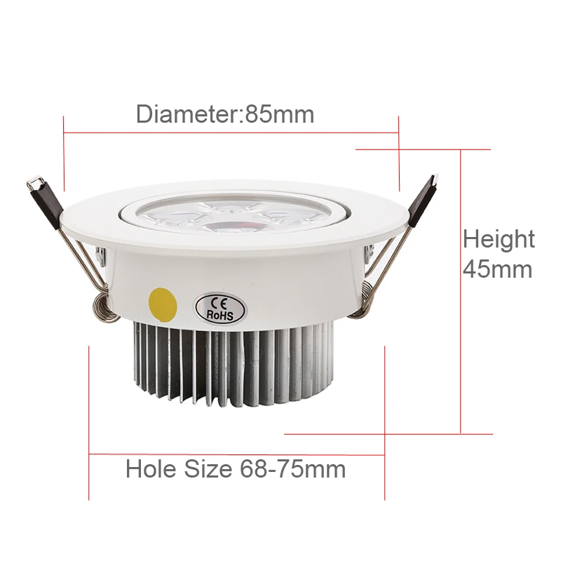 Downlights 3 w 4 w 5 Fonte de Luz : Bulbo