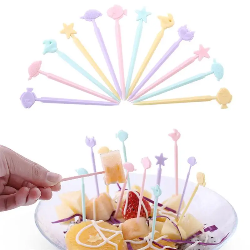 

20 Pcs Food Fruit Picks Creative Animal Cartoon Cupcake Toppers Cake Picks Dessert Decor for Food Bento Lunch Fruit