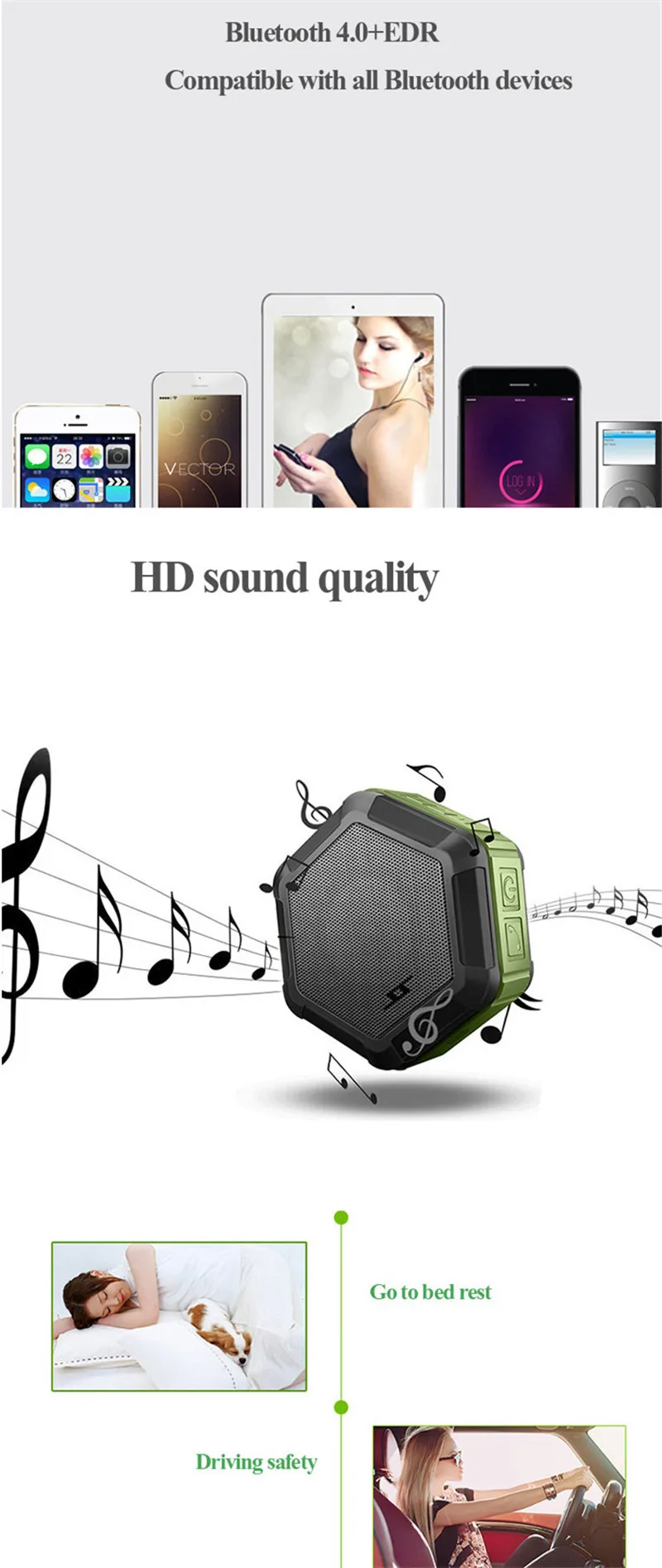 jbl clip 2 waterproof Speaker Bluetooth Speaker Mini Wireless Outdoors Sports Waterproof Subwoofer Portable Loudspeaker for Smartphone With Mic (2)