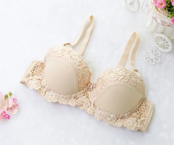 

Seamless steel ring large size bra gather adjustment sexy underwear Embroidery bra income Furu D cup subsection 313 #
