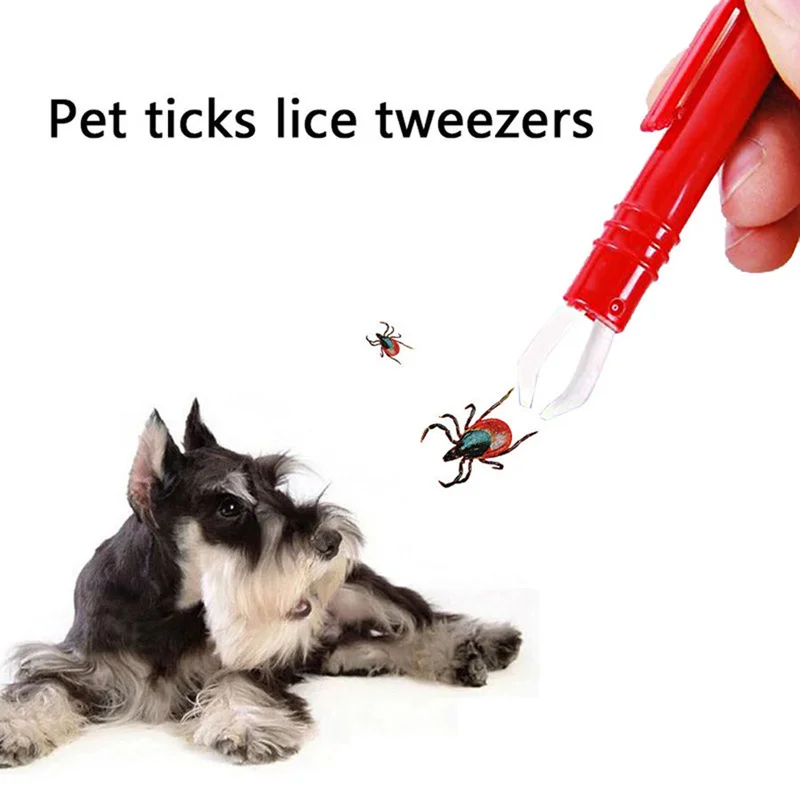 

Pets Acessorios Pet Dog Cat Eliminate Tweezers Remover Flea Puppies Groom Tool Dog Accessories Dog Tick Remover Tweezers