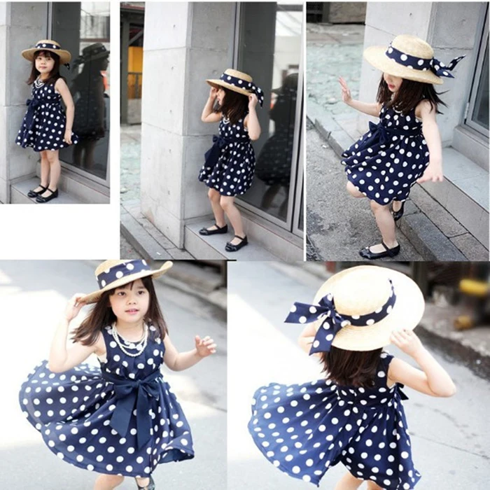 

TELOTUNY 1PC Kids Children Dresses Clothing Polka Dot Girl Chiffon Sundress Dress dec19