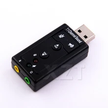 На внешнем USB аудио адаптер звуковой карты VIRTUAL 7,1 ch USB 2,0 для микрофона Динамик Аудио гарнитура микрофон 3,5 мм Jack конвертер