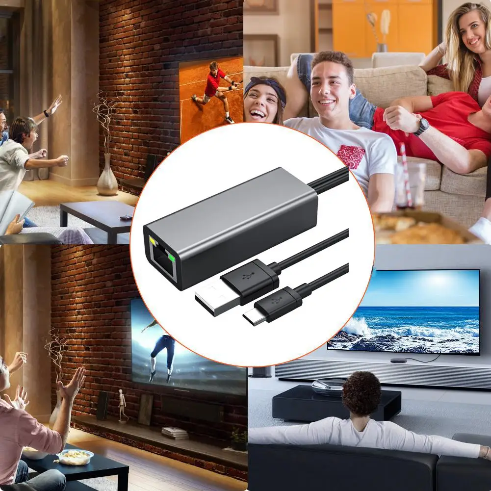 Для пожарной ТВ-карты Ethernet адаптер 480 Мбит/с Micro MICO USB 2,0 в RJ 45 100 м кабель преобразования Micro 100 м сетевой карты ТВ-карты