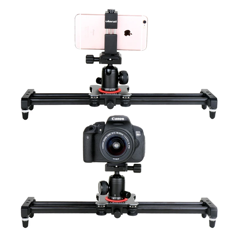 2 in 1 DSLR Camera Slider Rail System 40cm/50cm Aluminium Travel Track Dolly Slider for Nikon Canon Pentax for iPhone XS XR 2 in 1 DSLR Camera Slider Rail System 40cm/50cm Aluminium Travel Track Dolly Slider for Nikon Canon Pentax for iPhone XS XR