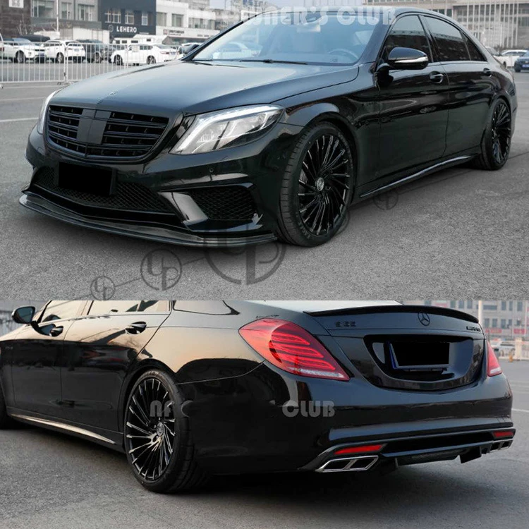 W222 S63 S65 facelift to Kohlenst off design углеродное волокно передняя губа и задний диффузор 2014 ~