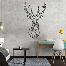 Скандинавские геометрические настенные наклейки с оленем виниловые настенные наклейки креативные для детской комнаты Настенные украшения Наклейка Настенная Наклейка