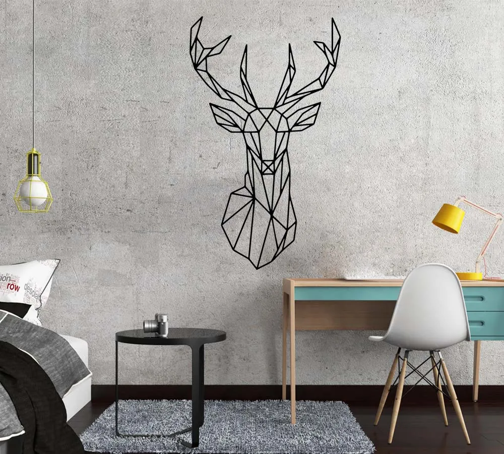 Calcomanias De Pared De Ciervo De Geometria Nordica Calcomanias