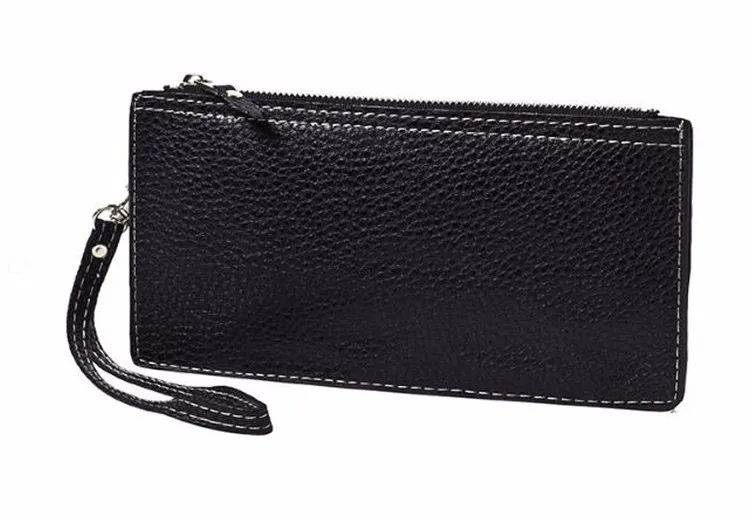 Для мужчин Женские Кошельки Длинные сцепления высокого качества PU черный кожаный бумажник Для мужчин портмоне Portefeuille Homme подарок B76