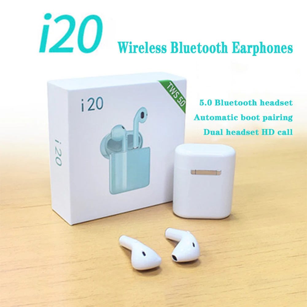I20 tws 5 0 беспроводные наушники Bluetooth с микрофоном стерео гарнитуры тяжелый басовый