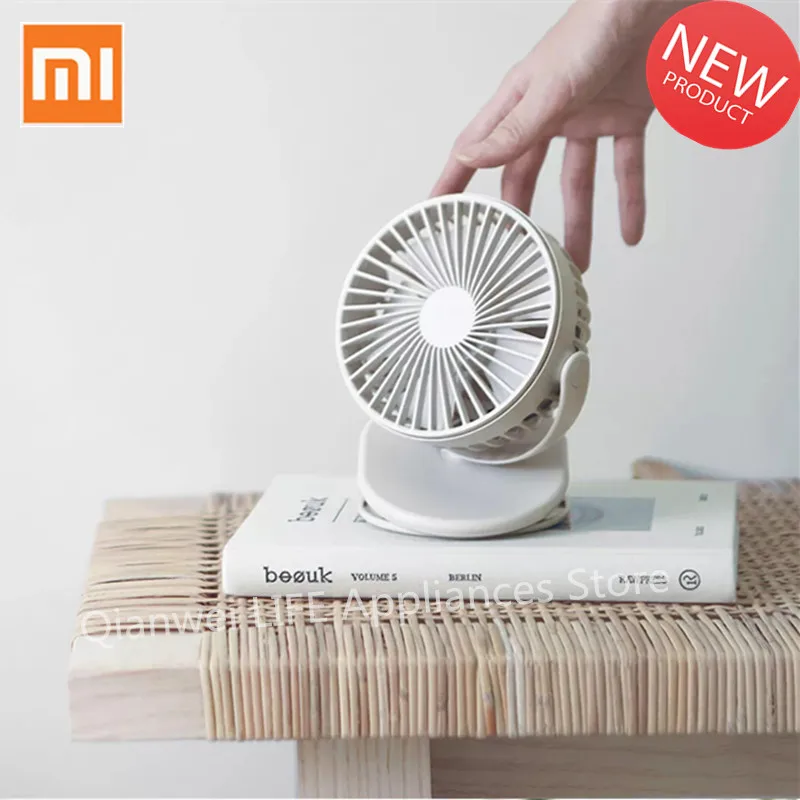 

Xiaomi youpin Electric Fan USB 360 Degree Rotating Mini 3 Speed 5 Blades Handheld Quiet Clip-on Mini Fan Desktop For Office Home