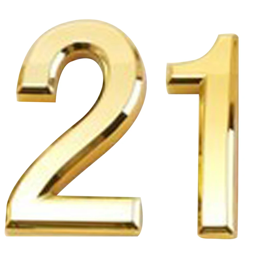 2pcs Freestanding Antique Door Number Room Plate Address Sign Plaque Office Home House Number 1 2