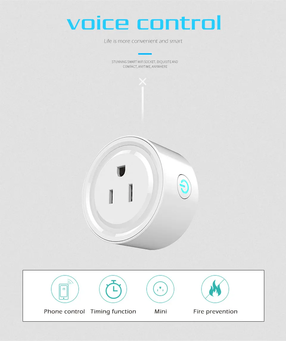 USA Smart Socket Wifi Wireless APP Remote Power Switch Home Power Plug for Amazon Alexa Google Wireless Outlet Voice Intelligent (1)