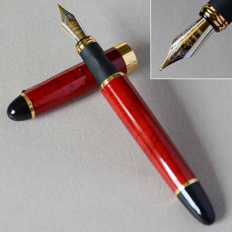 IRAURITA FOUNTAIN PEN JINHAO X450 18 KGP 0.7mm BROAD NIB FULL METAL 21 COLORS AND INK