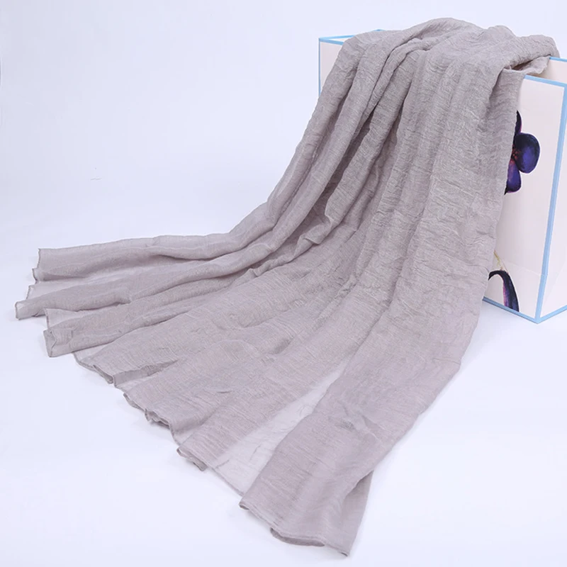 80*180 см женский простой хлопковый шарф длинный мягкий Пашмина шали и палантины женский платок турецкий хиджаб шарфы платок большой палантин