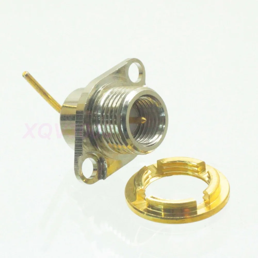 1pce Connector SMA male plug pin flange bulkhead palel Mount for