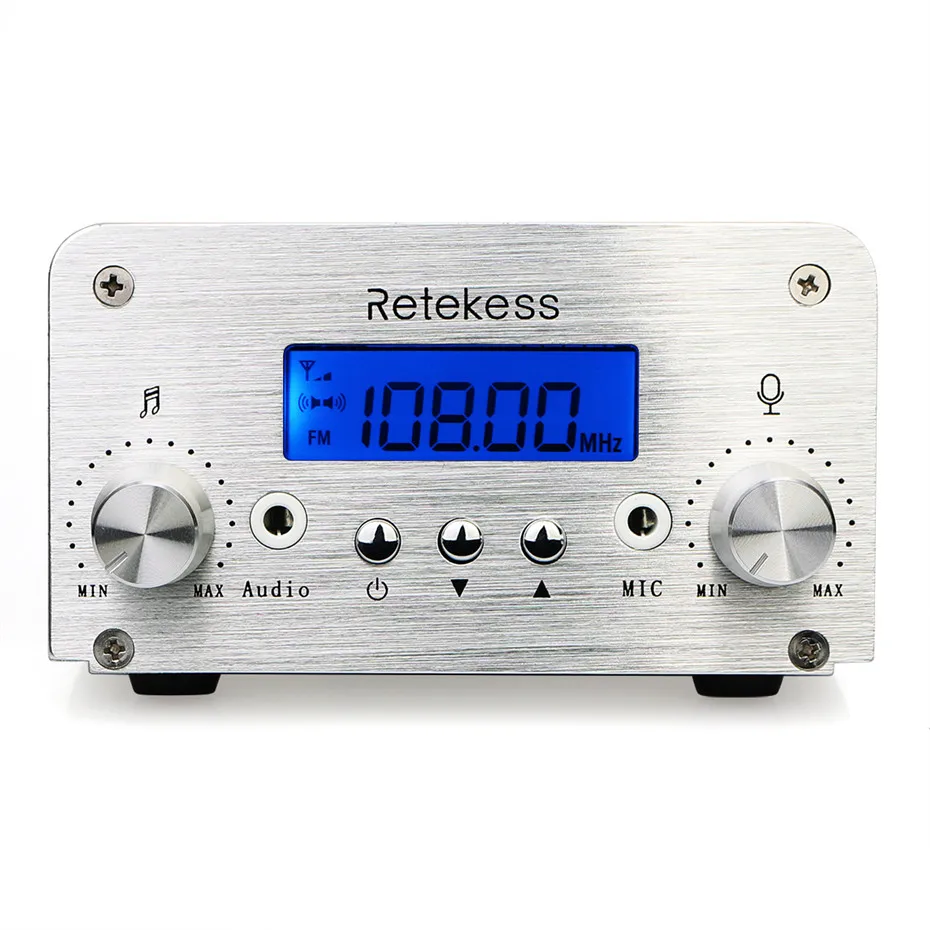 RETEKESS TR501 1 W/6 W PLL FM передатчик стерео FM радио вещания передатчик станция для Конференции обучения завод(серебро