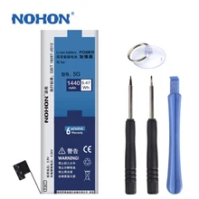 Original NOHON Battery For Apple iPhone 5 5G Real Capacity 1440mAh Free Repair Machine Tools With Retail Package