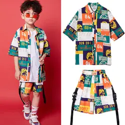 2019 летние танцевальные костюмы в стиле хип-хоп для мальчиков, детский красивый в стиле джаз уличный танцевальный костюм, детский