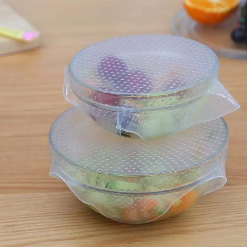 Buy 22*22CM Clear Reusable Silicone Food Wraps Seal
