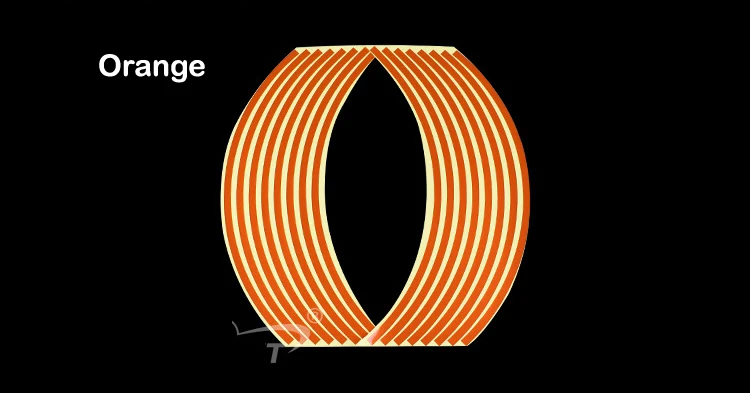 Мотоцикл Скутер обода колеса Светоотражающие металлические наклейки-полоски, Наклейка Красочные