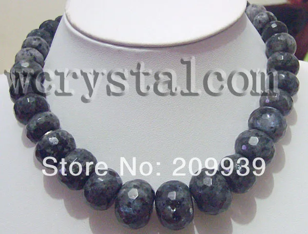 

huij 003474 gradual Faceted labradorite Roundel bead necklace