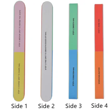 WUF 1 Piece Nail Art Nails Care 7-Sided Buffing Trim Buffer Sanding Block File Unhas Beauty Tool