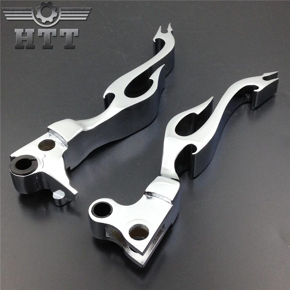 Chrome Brake Clutch Flame Lever Harley Davidson Xl Sportster 883 1200 Softail