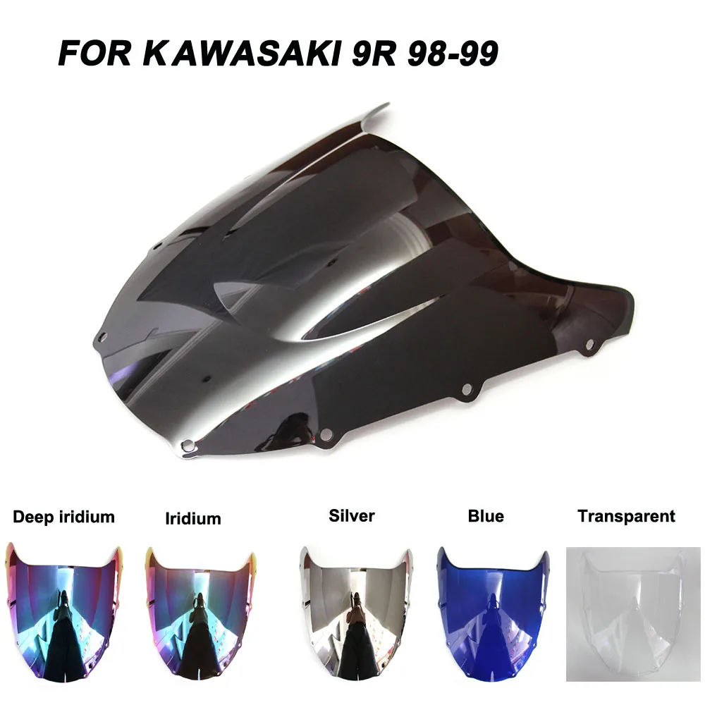 ABS ветровое стекло для Kawasaki Ninja ZX9R ZX 9R 1998 1999 Double Bubble лобовое мотоцикла иридиевые