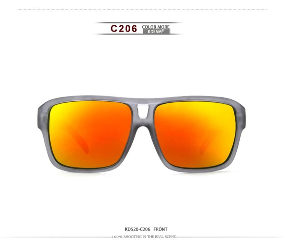KDEAM очки поляроидные мужские спортивные очки с Твердый чехол Квадратные Солнцезащитные очки wo мужские брендовые поляризованные очки для вождения для улицы KD520