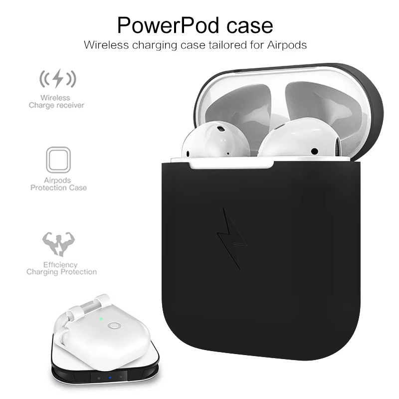 Беспроводное зарядное устройство чехол для гарнитура для airpods чехол совместимый с QI Беспроводное зарядное устройство s для Airpod беспроводной зарядный приемник крышка