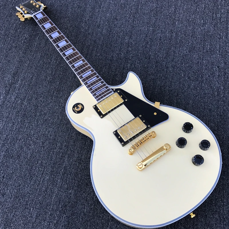 High quality Cream color Electric guitar with Gold Hardware, Custom