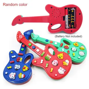 

Hot Sale Electronic Guitar Toy Nursery Rhyme Music Children Baby Kids Toy Gift Free shipping early music education toy