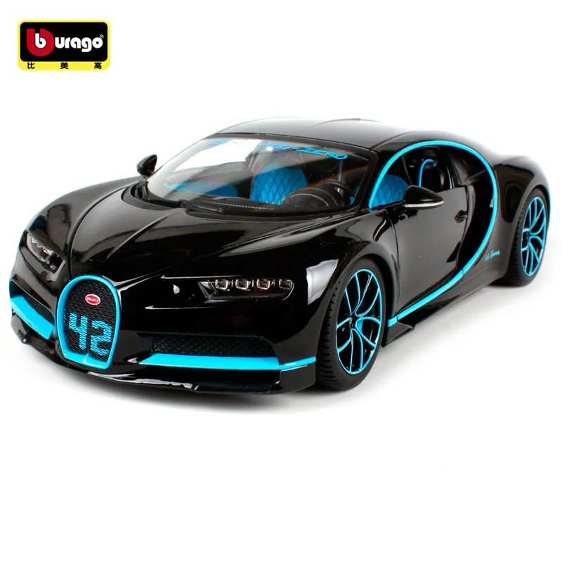 Bburago 1:18 2017 Bugatti Chiron 42 секунд спортивный автомобиль литья под давлением модели