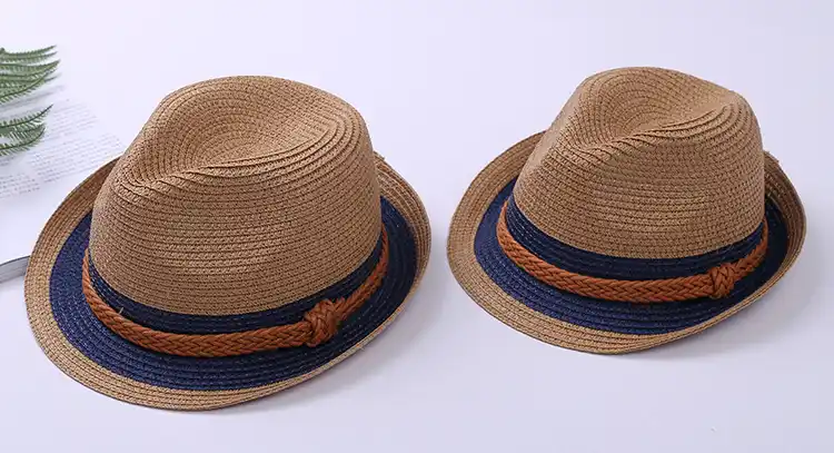 father and son matching hats