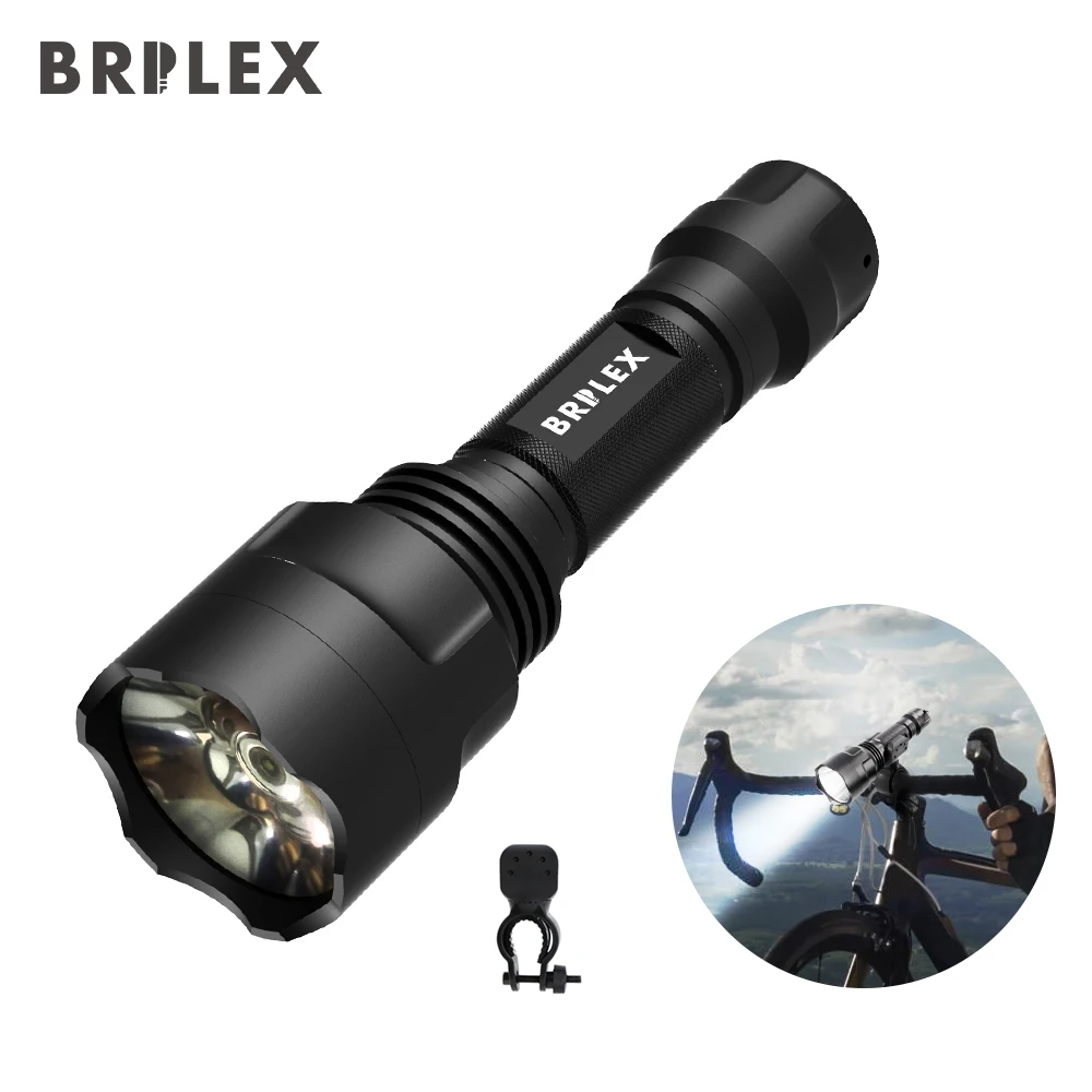 BRILEX тактический светодиодный фонарь ручной фонарик Черные Водонепроницаемые